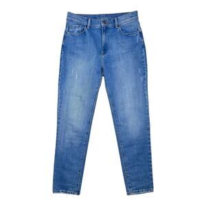 Mott & Bow Mom Jeans women's size 28 x 28 blue high waisted jeans